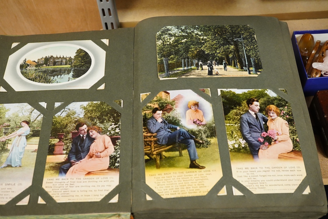 An album of Edwardian and later postcards